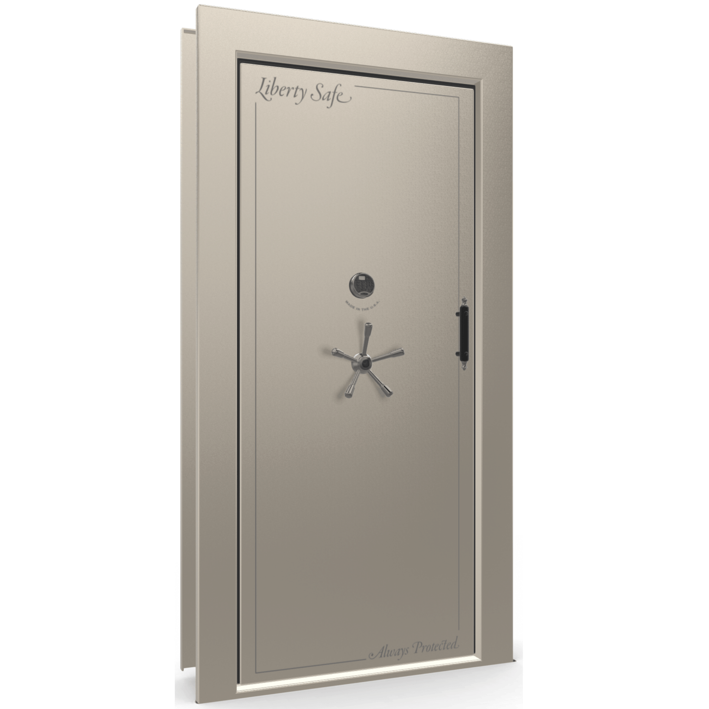 Vault Door Series | In-Swing | Left  Hinge | Champagne Gloss | Electronic Lock - closed