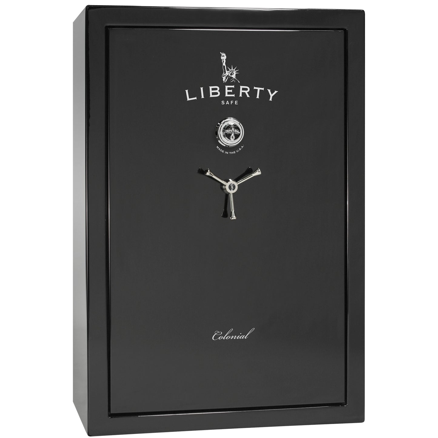 Colonial Series | Level 4 Security | 75 Minute Fire Protection | 35 | DIMENSIONS: 60.5"(H) X 42”(W) X 22"(D*) | Black Gloss | Mechanical Lock - closed