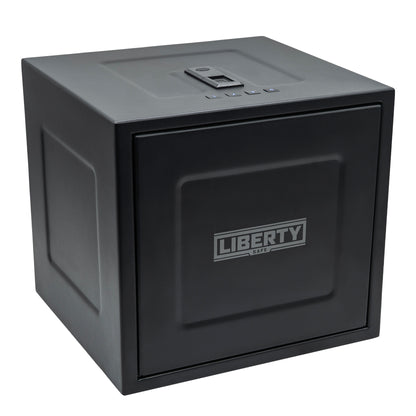 HDV-350X | Biometric Handgun Vault | 13”(D) X 14”(W) X 13”(H) Exterior Dimensions | Black - Closed
