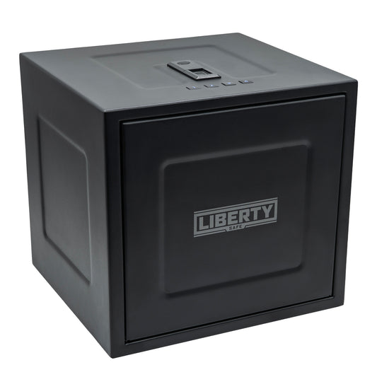 HDV-350X | Biometric Handgun Vault | 13”(D) X 14”(W) X 13”(H) Exterior Dimensions | Black - Closed