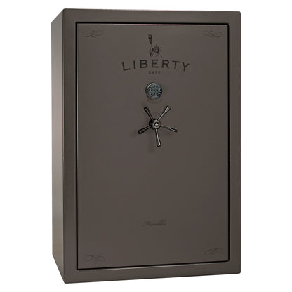 Franklin 45 | Pro Flex Interior | Level 5 Security | 110 Minute Fire Protection | Dimensions: 60.5"(H) x 42"(W) x 27.5"(D) | Up to 60 Long Guns | Gray Marble | Electronic Lock - Closed