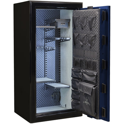 Presidential Series | Level 10 Security | 2.5 Hours Fire Protection | 25 | Dimensions: 60"(H) x 30"(W) x 24.75"(D*) | Blue Gloss | Mechanical Lock - Open