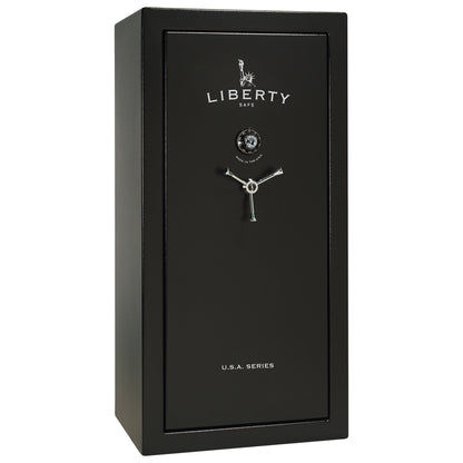 USA Series | Level 3 Security | 60 Minute Fire Rating | 30 | Dimensions: 60.5"(H) x 30"(W) x 22"(D) | Black Textured | Mechanical Lock - Closed Door